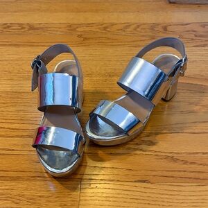 Silver Women's AEROSOLES Platform Sandals